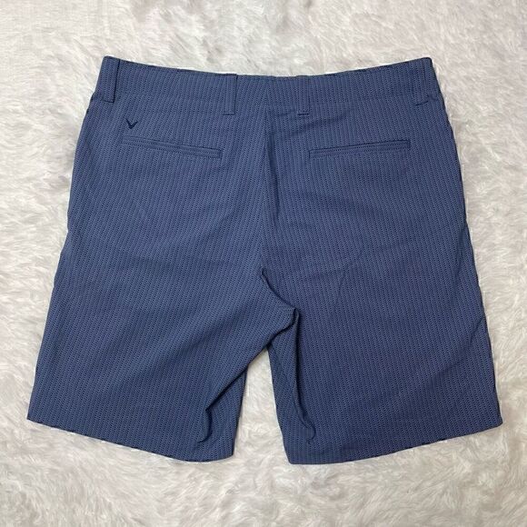 Callaway Mens Shorts Active Waist Performance Blue Golf Pegs Size 36 Stretch - Picture 8 of 10